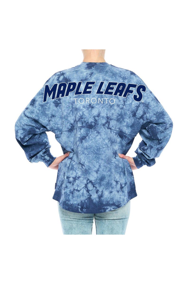 FANATICS Women's Fanatics Branded Navy Toronto Maple Leafs Crystal-Dye Long Sleeve T-Shirt, Alternate, color, 