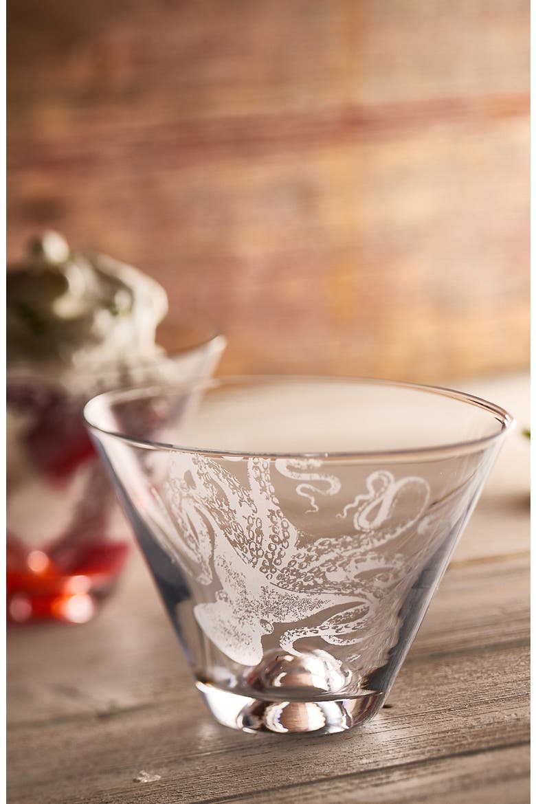 Lucy Stemless Martini Glasses, Set of 2, Alternate, color, CLEAR