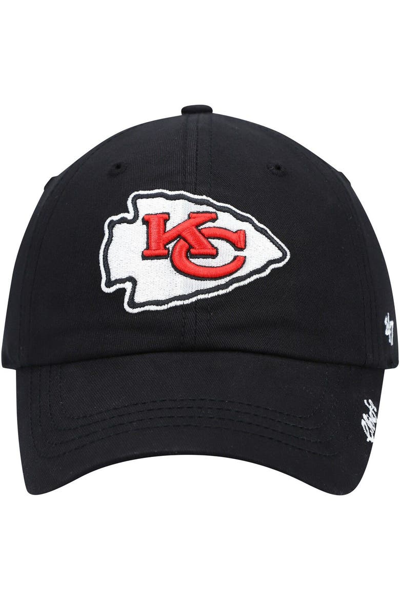 Women's '47 Black Kansas City Chiefs Miata Clean Up Secondary Adjustable Hat, Alternate, color, Black