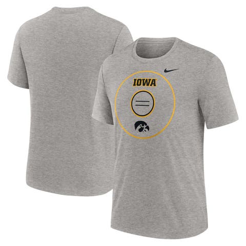 Men's Nike Heather Gray Iowa Hawkeyes Campus Local Tri-Blend T-Shirt