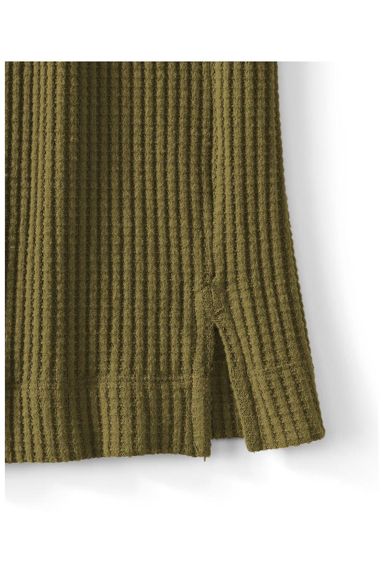 Long Sleeve Waffle Shawl Collar Henley, Alternate, color, Olive Drab