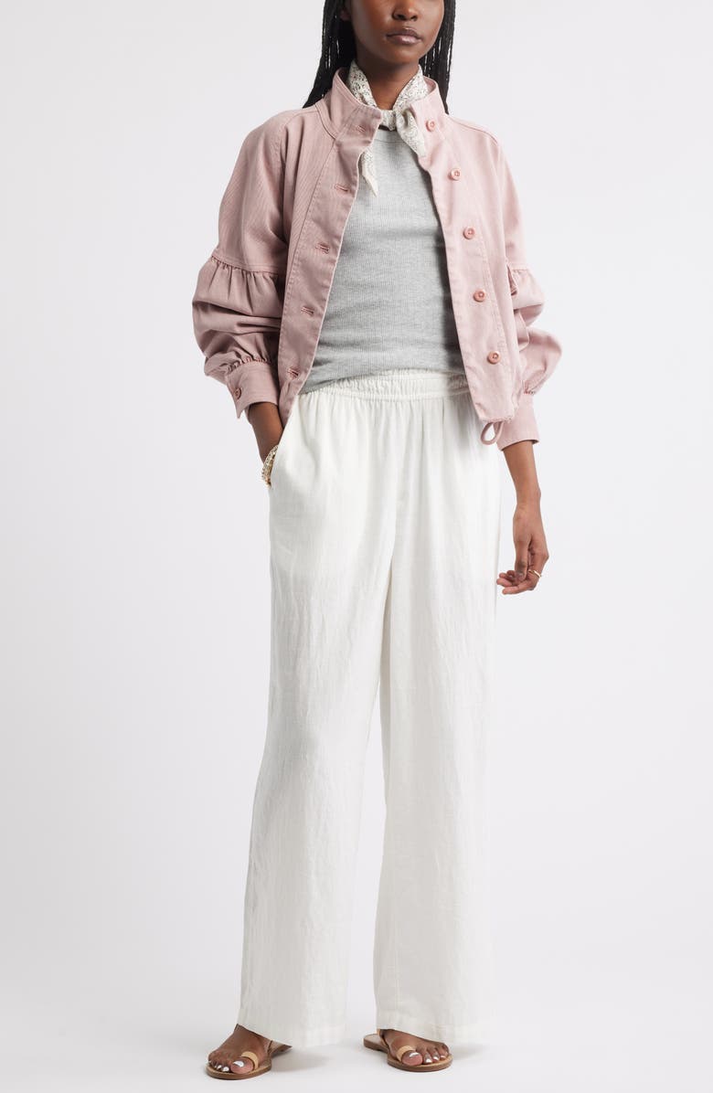 Treasure & Bond Pointelle Rib Crewneck Tank, Alternate, color, Grey Heather