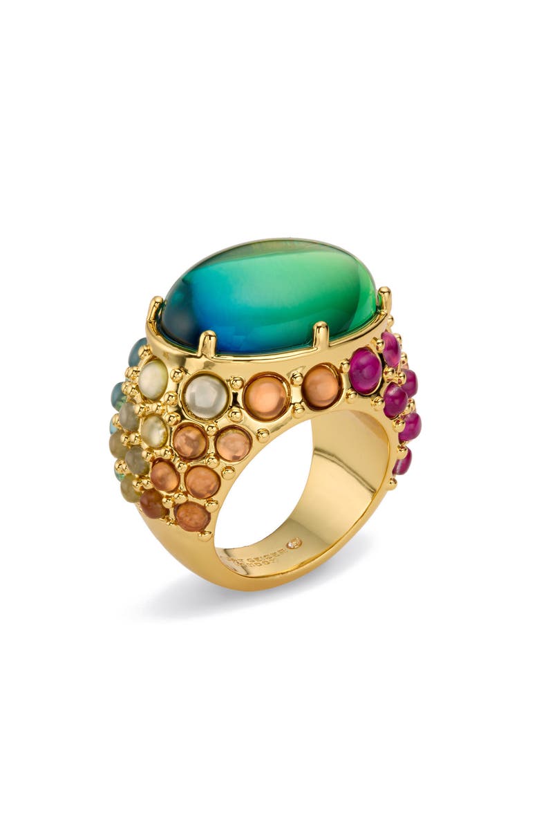 Kurt Geiger London Mood Cocktail Ring, Main, color, Gold/ Multi