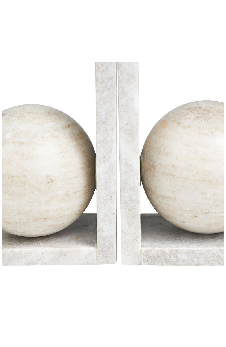 VIVIAN LUNE HOME Orb Marble Bookends, Alternate, color, Beige