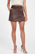 GUESS Camryn Faux Suede Miniskirt