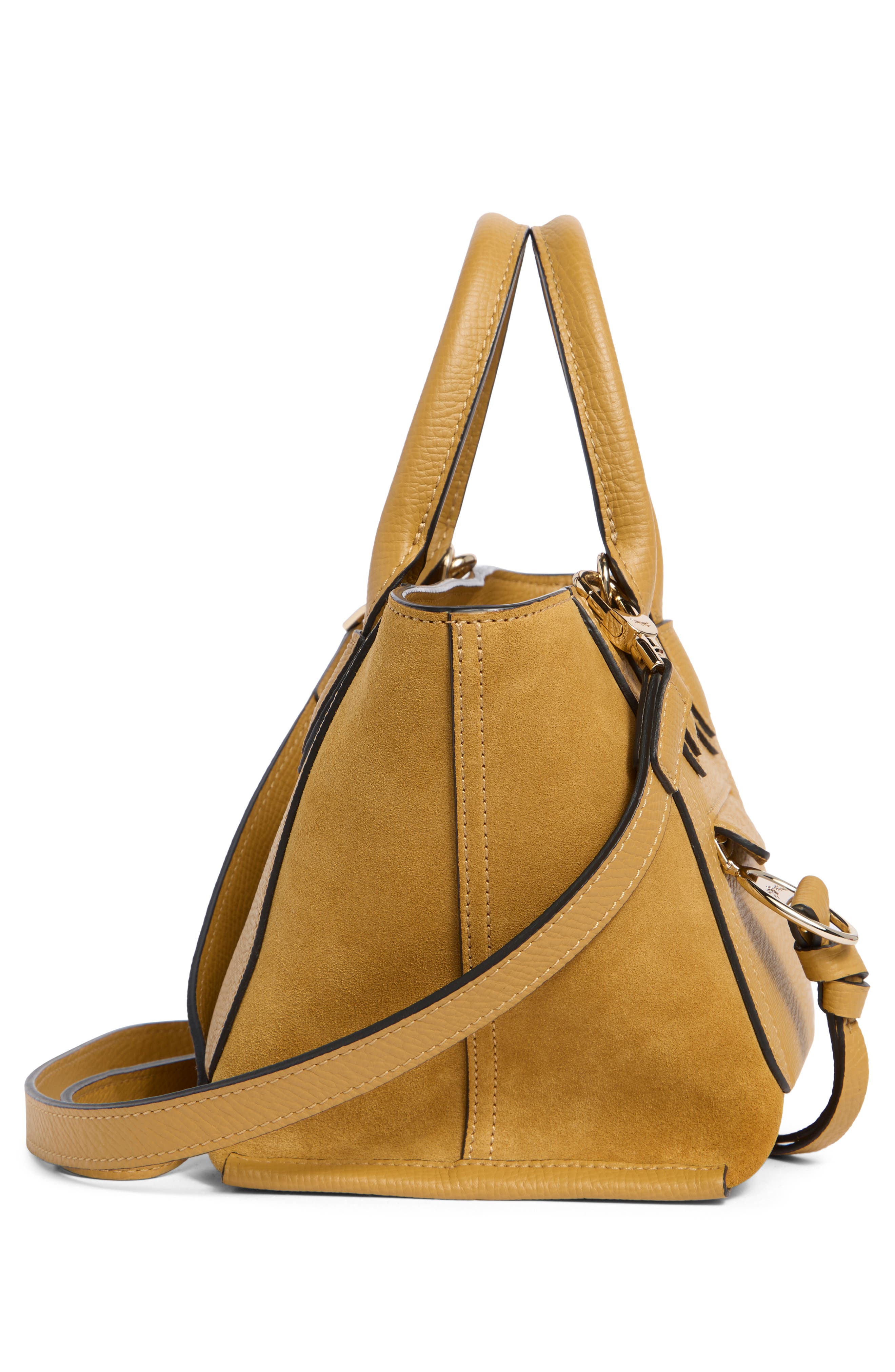 Longchamp Small Mailbox Soft Top Leather Crossbody Bag, Alternate, color, Honey
