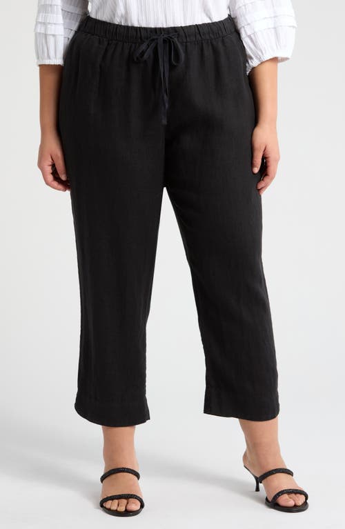 Caslonr Caslon(r) Tapered Linen Pants In Black
