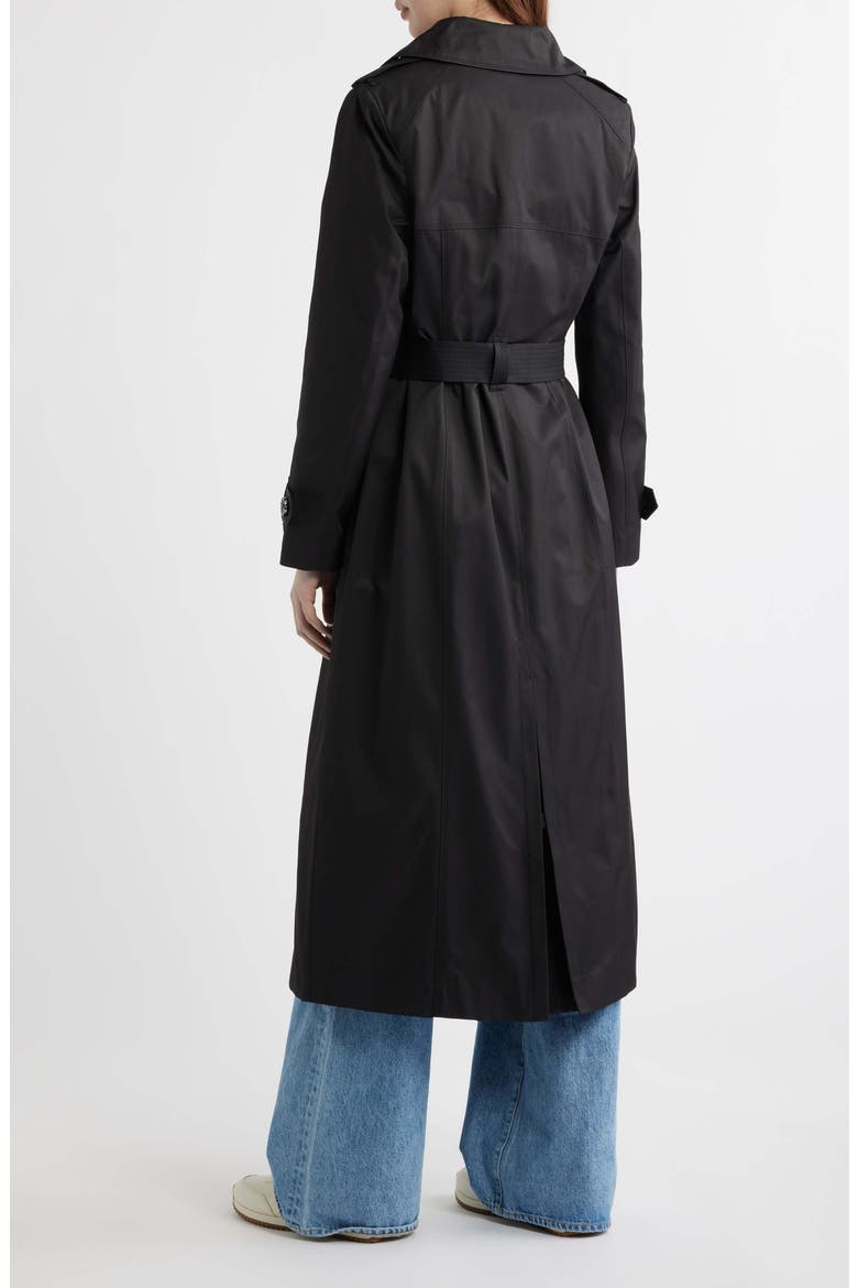 Cotton Blend Trench Coat, Alternate, color, BLACK
