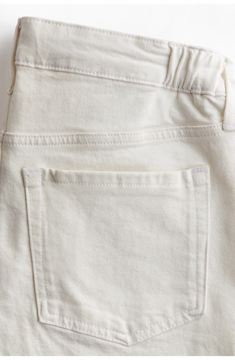 H&M Mama Wide Low Waist Ankle Jeans, Alternate, color, White