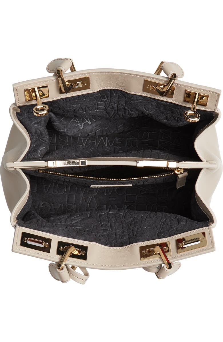 Giambattista Valli Small Flore Calfskin Leather Satchel, Alternate, color,