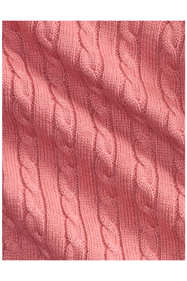 Kids' Cable Knit Cotton Hoodie and Pants Set, Alternate, color, CANVAS PINK
