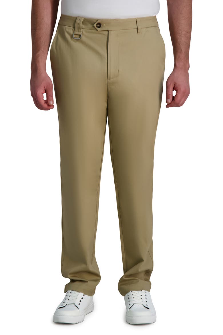 Stretch Cotton Straight Leg Dress Pants, Main, color, TAN