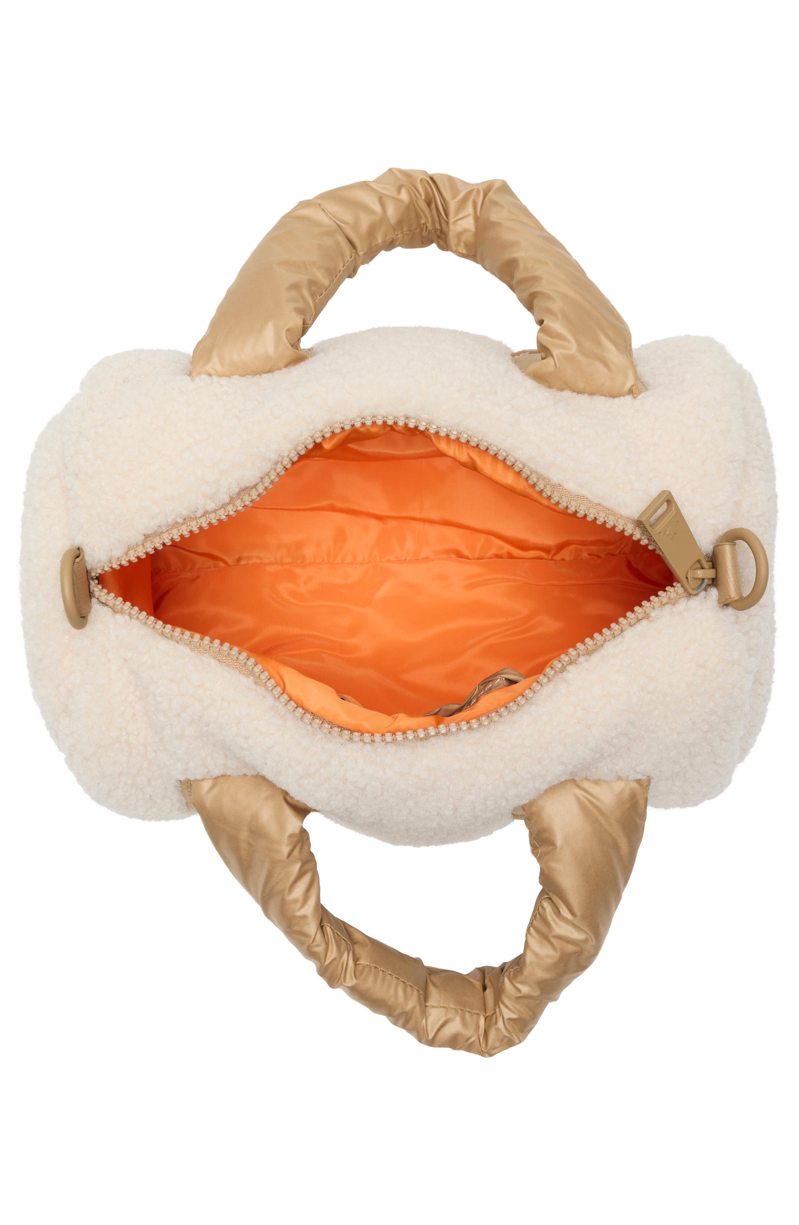 Pajar Valentina Fleece Crossbody Bag, Alternate, color, Champagne