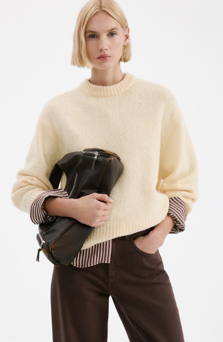 MANGO High Waist Barrel Jeans, Alternate, color, Chocolate