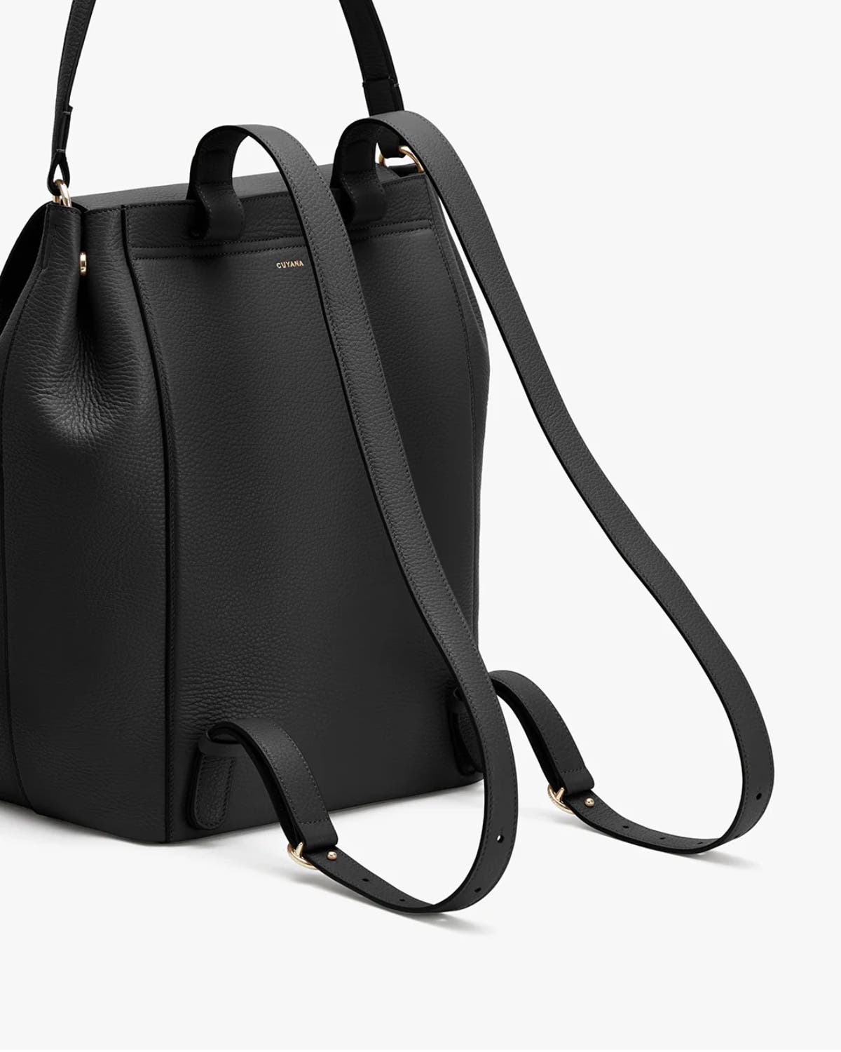 Cuyana Leather Backpack 13-inch, Alternate, color, Black