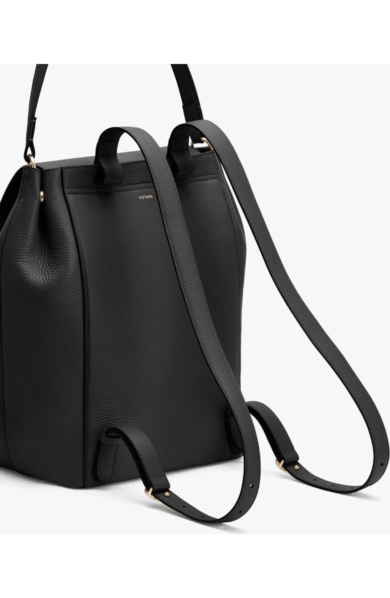 Cuyana Leather Backpack 13-inch, Alternate, color, Black