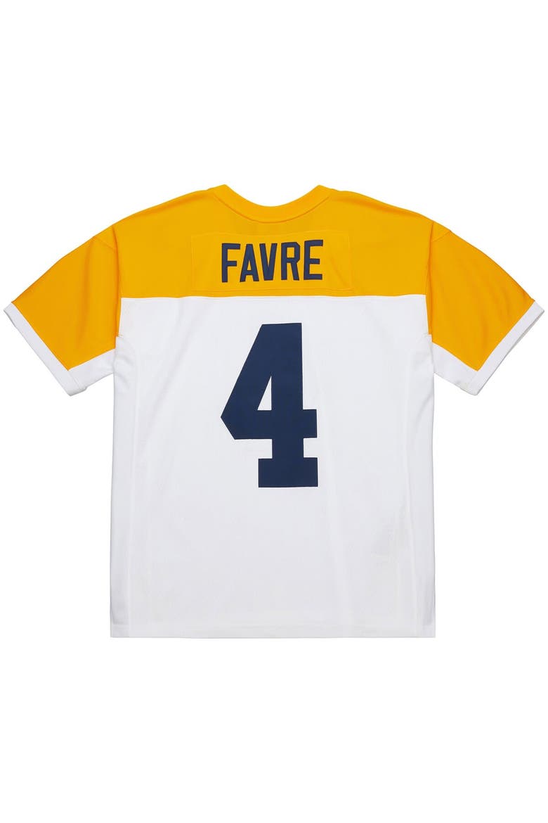 Men's Mitchell & Ness Brett Favre White Green Bay Packers 1994 Legacy Replica Jersey, Alternate, color, White