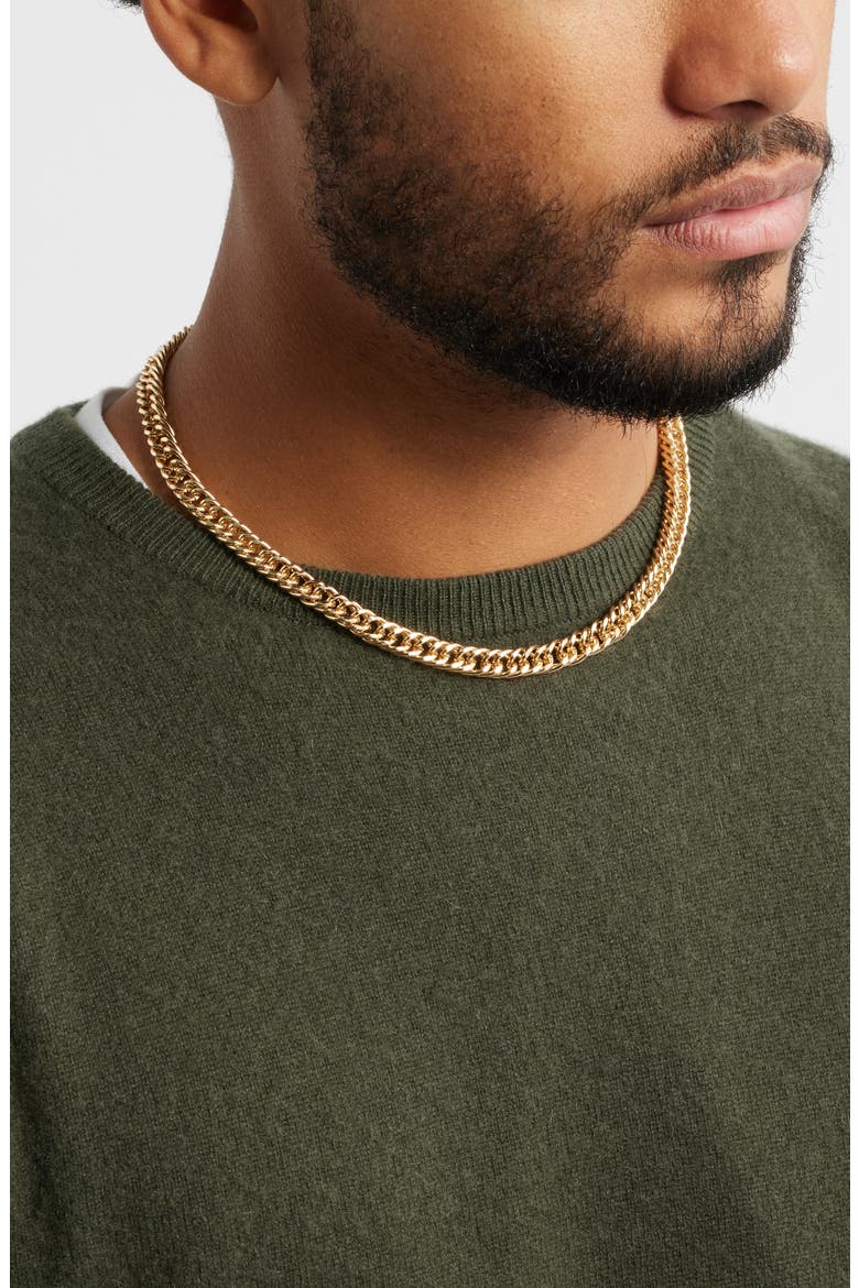 Curb Chain Necklace, Alternate, color, GOLD