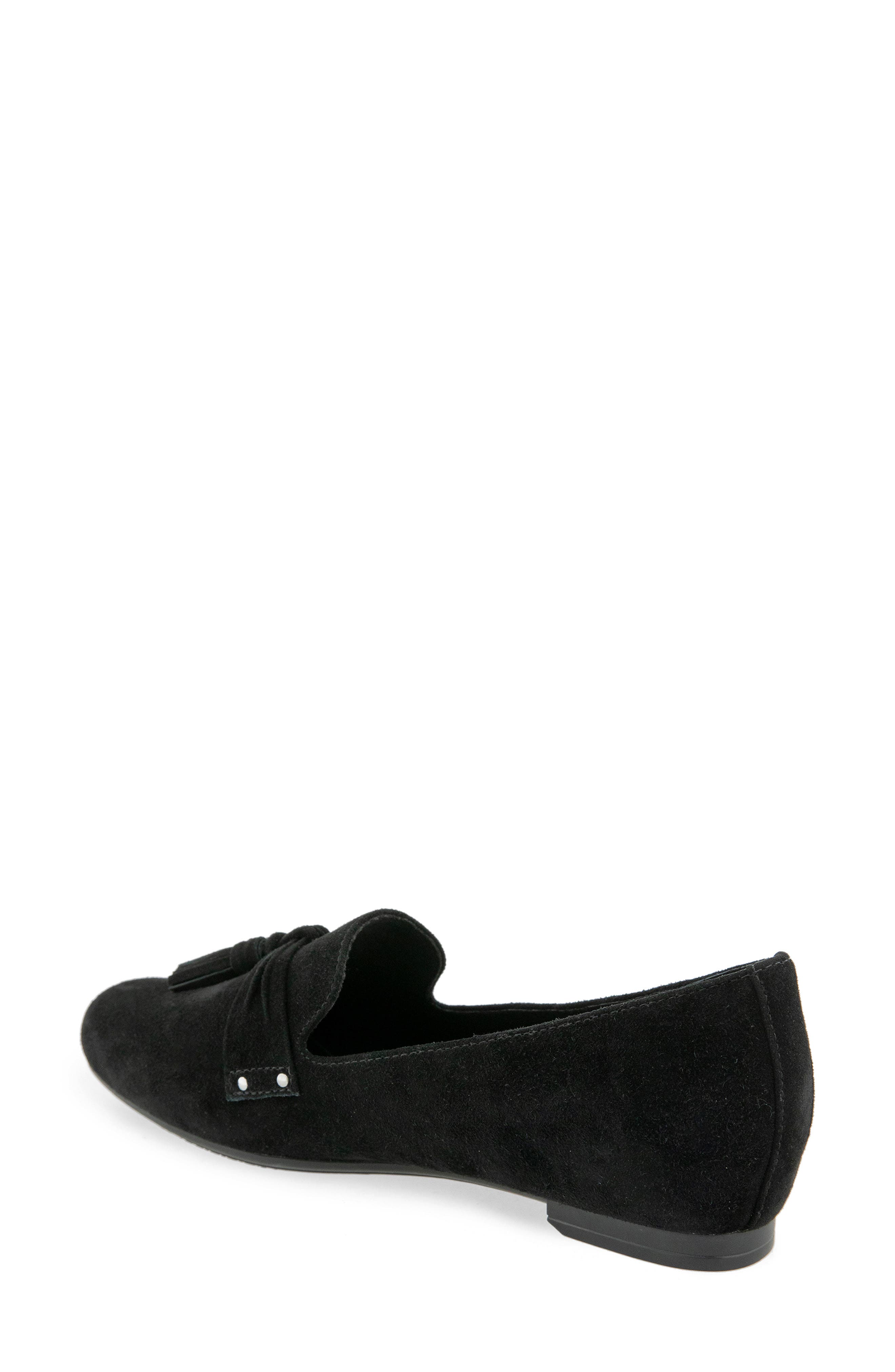Ember Leather Loafer, Alternate, color, BLACK SUEDE
