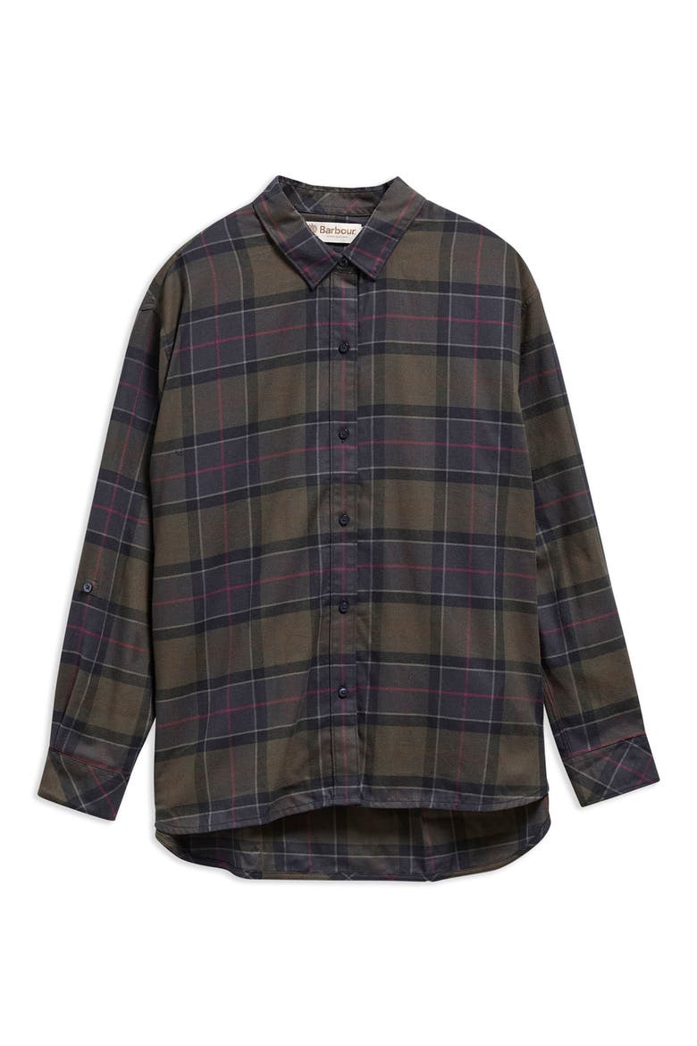Elishaw Relaxed Fit Check Button-Up Shirt, Alternate, color, SHADOW CLASSIC TARTAN
