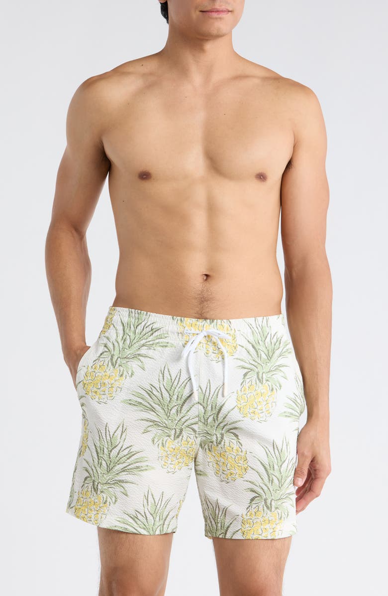 Trunks Surf & Swim Co. Sano 6.5-Inch Swim Shorts, Main, color, Off-White