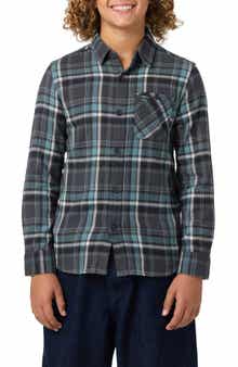 O'Neill Kids' Redmond Plaid Flannel Button-Up Shirt
