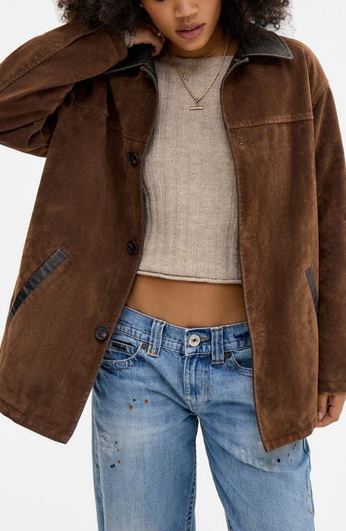 Bdg Urban Outfitters Eugine Faux Suede Jacket In Brown