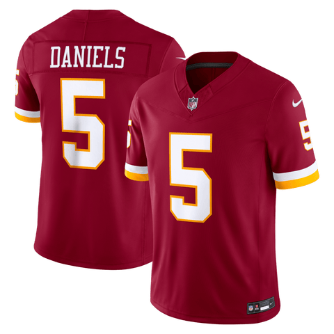 Men's Nike Jayden Daniels Burgundy Washington Commanders Vapor F.U.S.E. Stitched Limited Jersey
