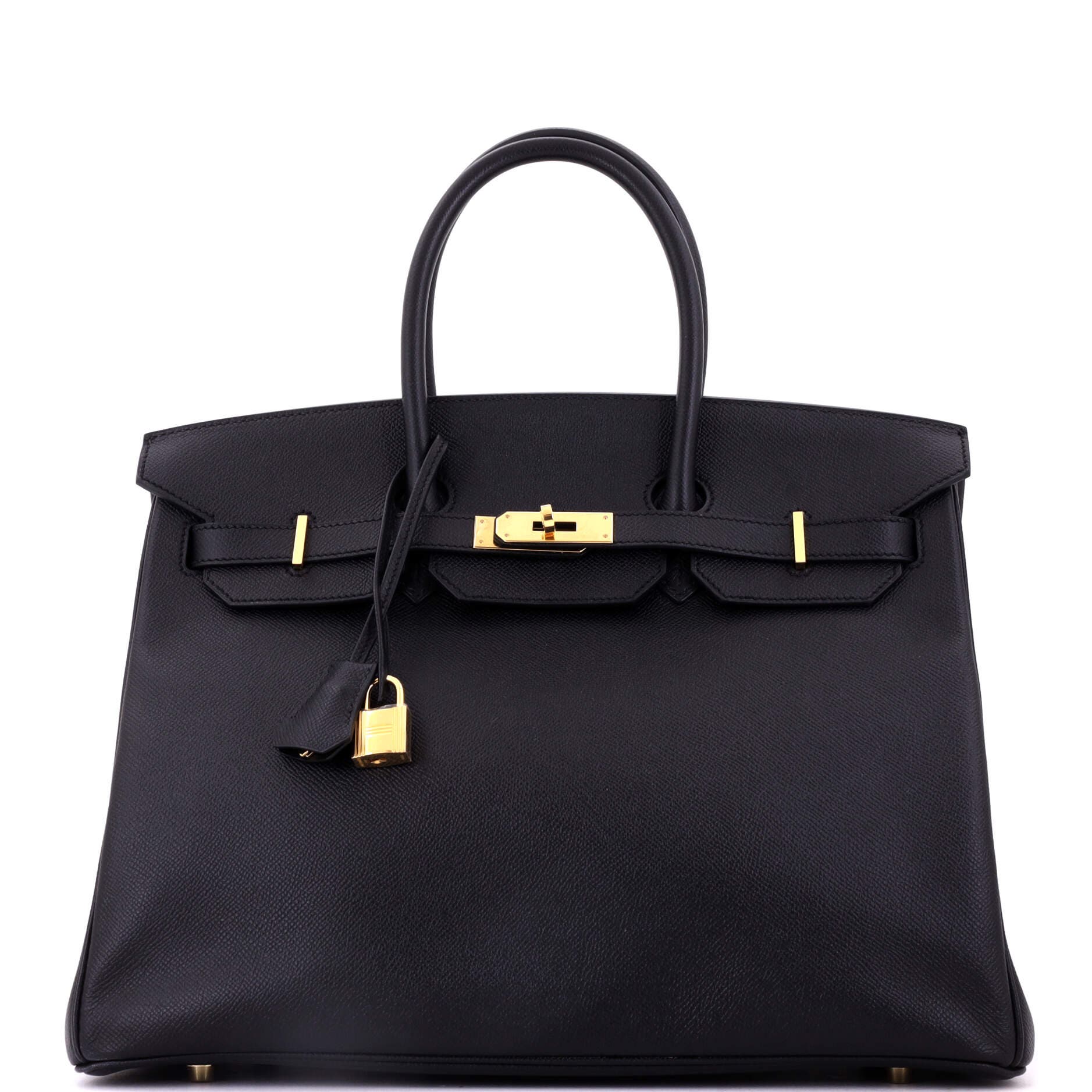 Birkin Handbag Black Epsom with Gold Hardware 35, Main, color, Black