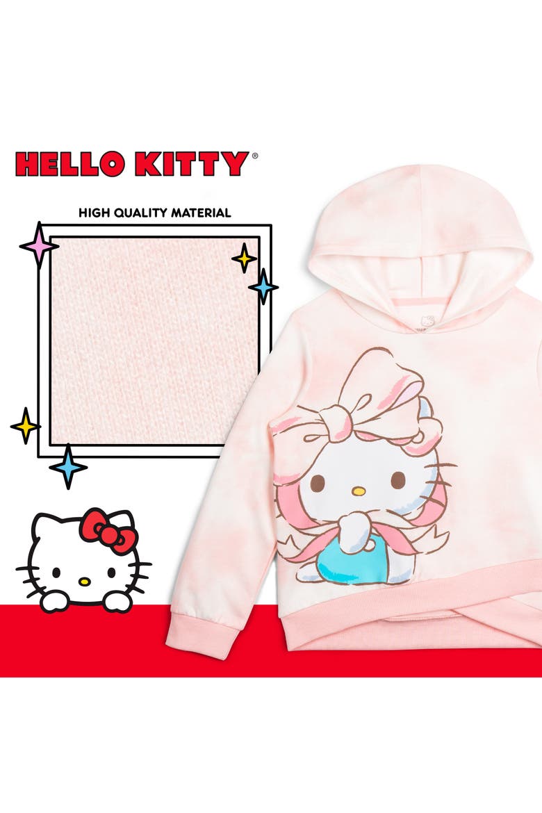 Tie-Dye Hooded Sweatshirt, Alternate, color, Pink Hello Kitty