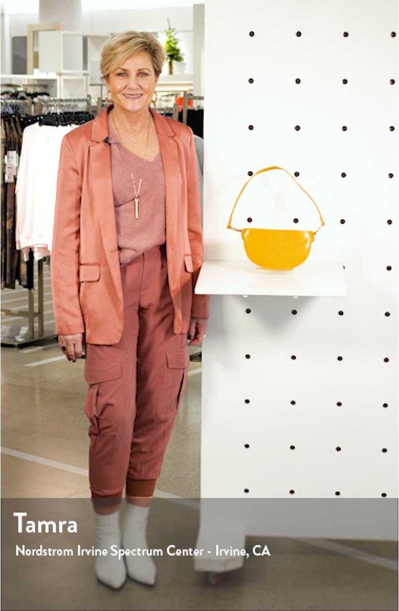 Embossed Faux Leather Shoulder Bag, sales video thumbnail