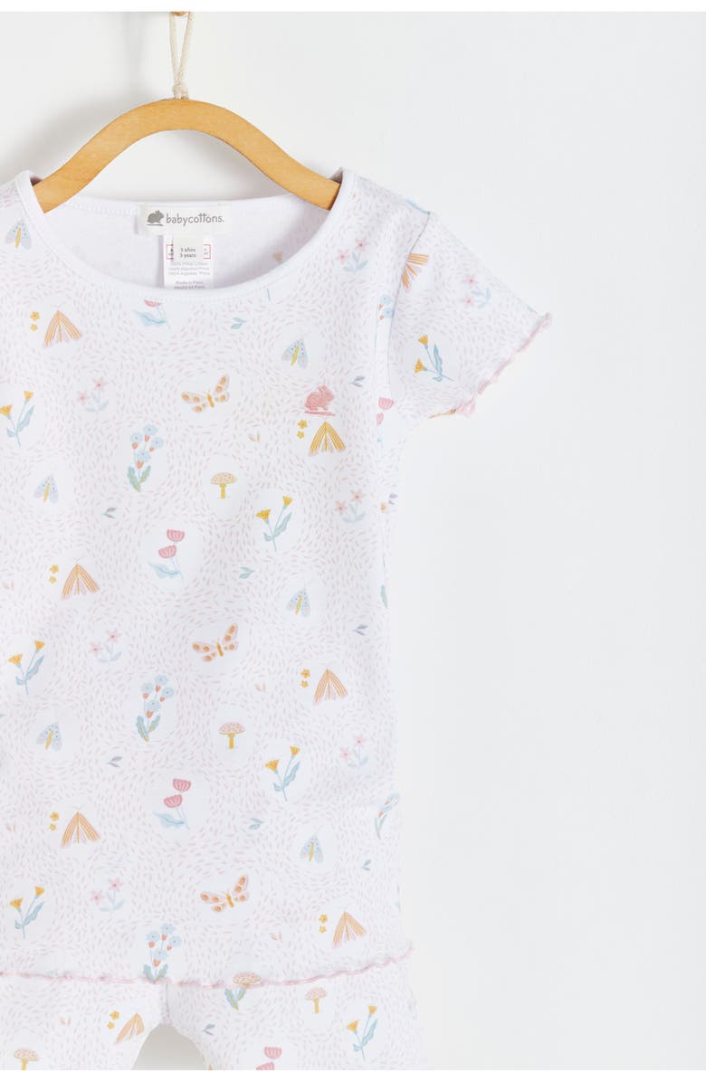 Babycottons Premium Peruvian Pima Cotton Delphine Short Tee & Pants Pajama Set for Infant, Alternate, color, Full Print