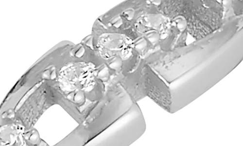 Glaze Jewelry Cubic Zirconia Link Ring In Metallic