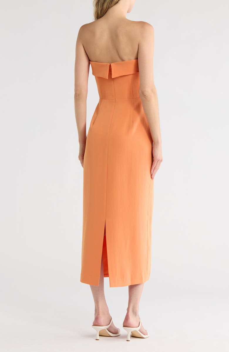 Veronica Beard Absol Strapless Body-Con Dress, Alternate, color, Orange