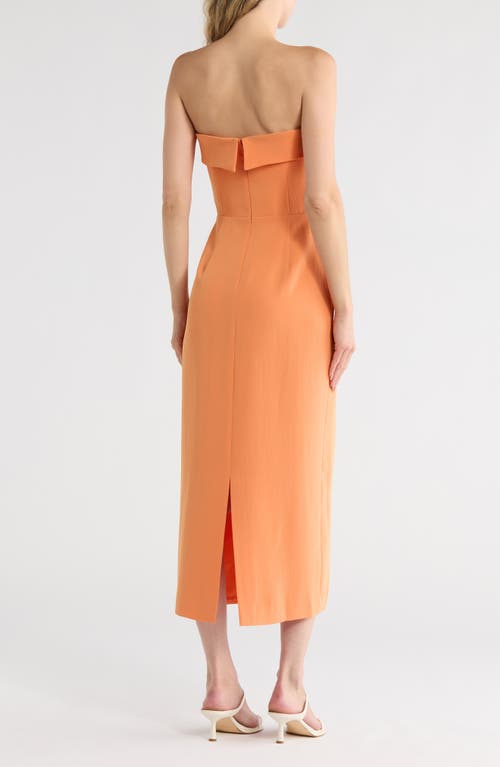 Veronica Beard Absol Strapless Body-con Dress In Orange