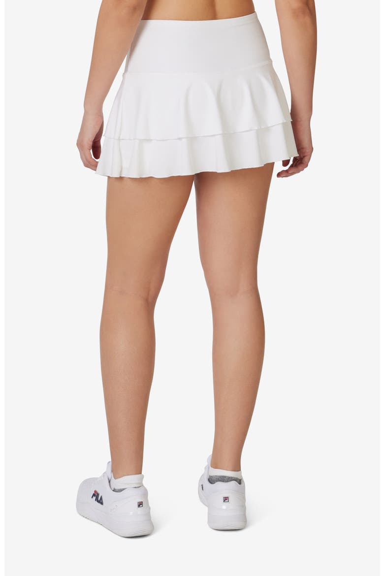 Tiered Ruffle Tennis Skirt, Alternate, color, WHITE