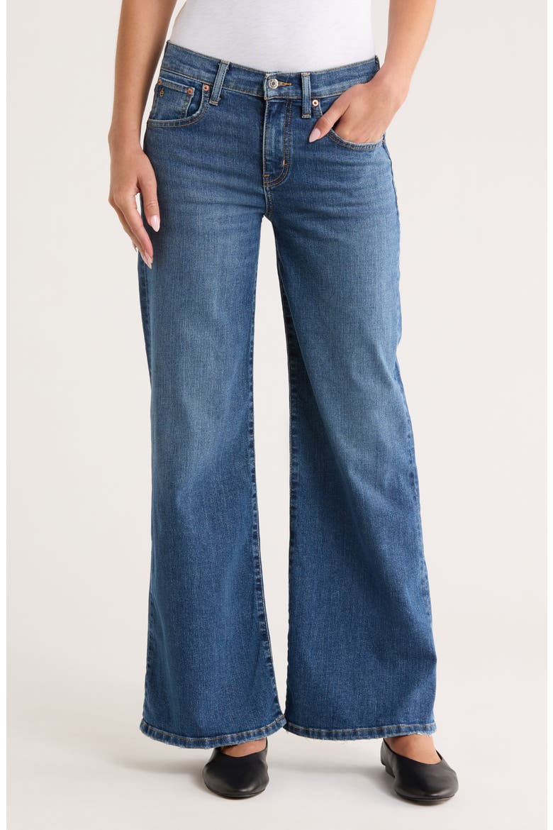 Romi Mid Rise Wide Leg Jeans, Main, color, NORTHPORT