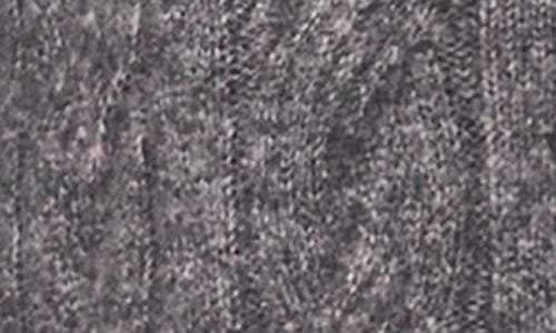 Cece Bow Front Cable Stitch Cardigan In Gray