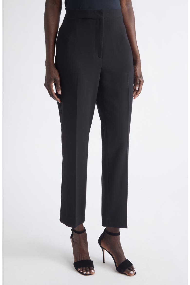 Isabel Soft Stretch Suiting Slim Ankle Pants, Main, color, BLACK