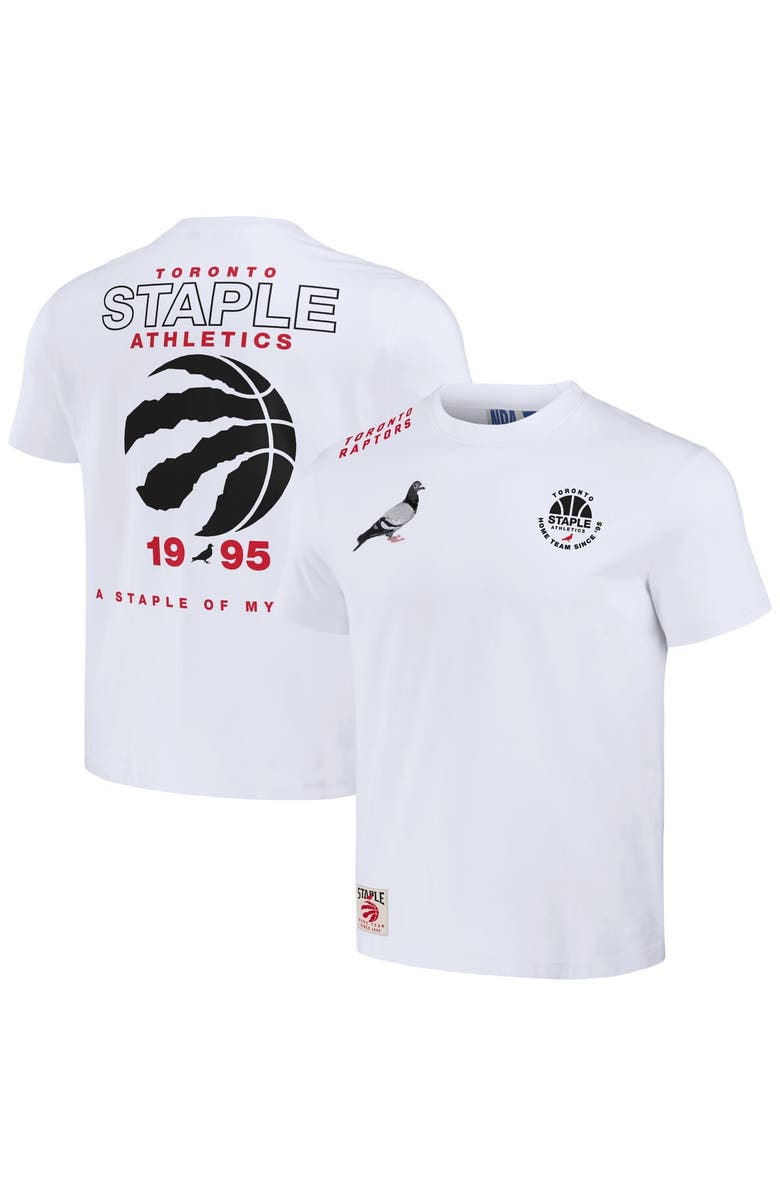 STAPLE Men's NBA x Staple Cream Toronto Raptors Home Team T-Shirt, Main, color,