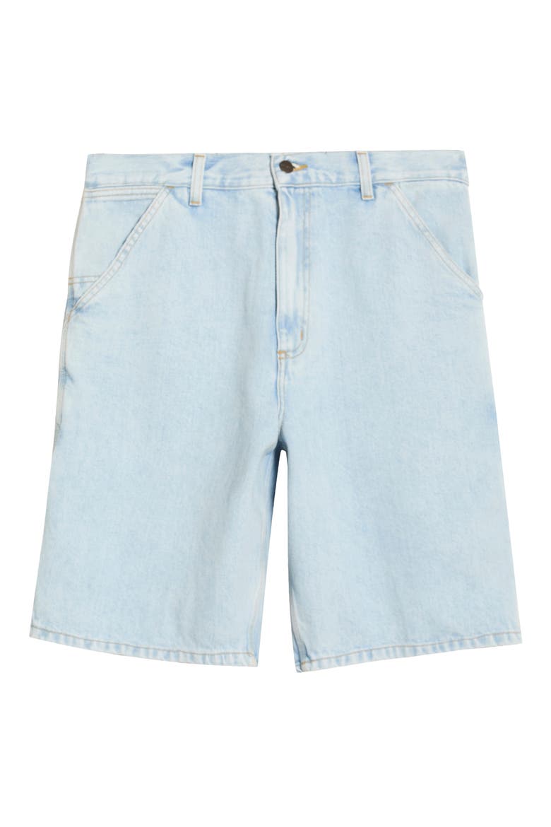 Single Knee Loose Fit Denim Shorts, Alternate, color, BLUE (HEAVY STONE BLEACHED)
