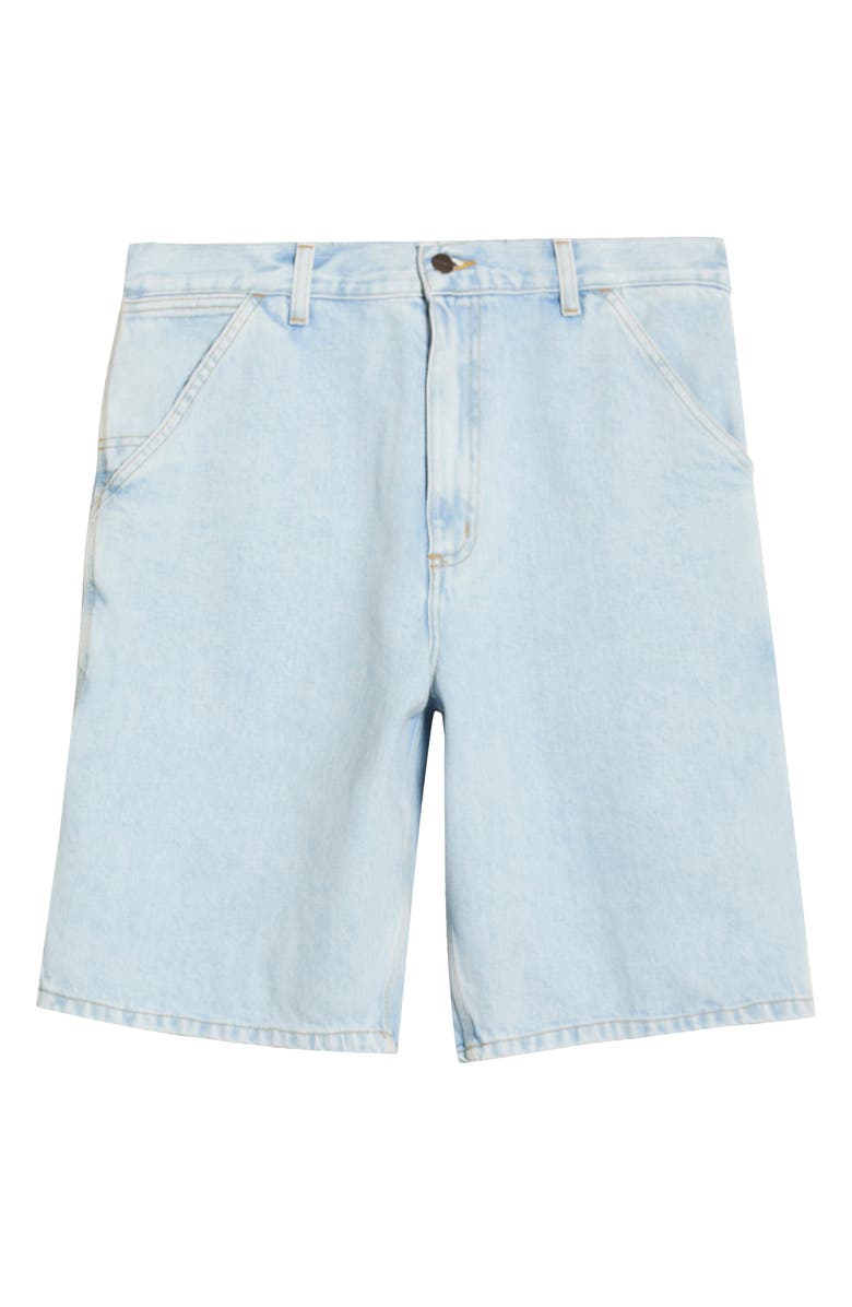 Carhartt Work In Progress Single Knee Loose Fit Denim Shorts, Main, color, Blue (Heavy Stone Bleached)
