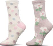 MeMoi Assorted 2-Pack Aloe Infused Crew Socks