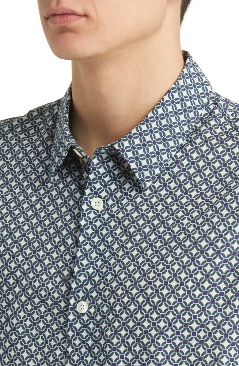 A.P.C. Leandre Short Sleeve Button-Up Shirt, Alternate, color, 