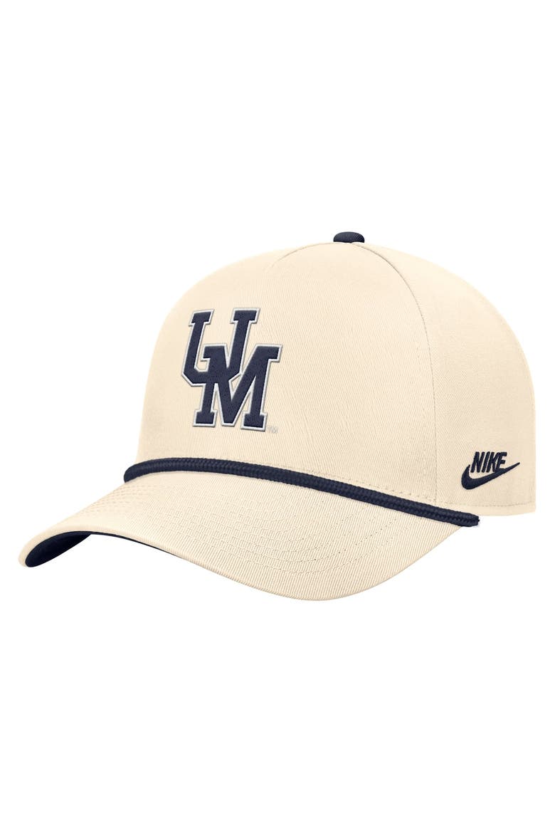 Men's Nike Natural Ole Miss Rebels Vintage Rope Rise Adjustable Hat, Alternate, color, Natural