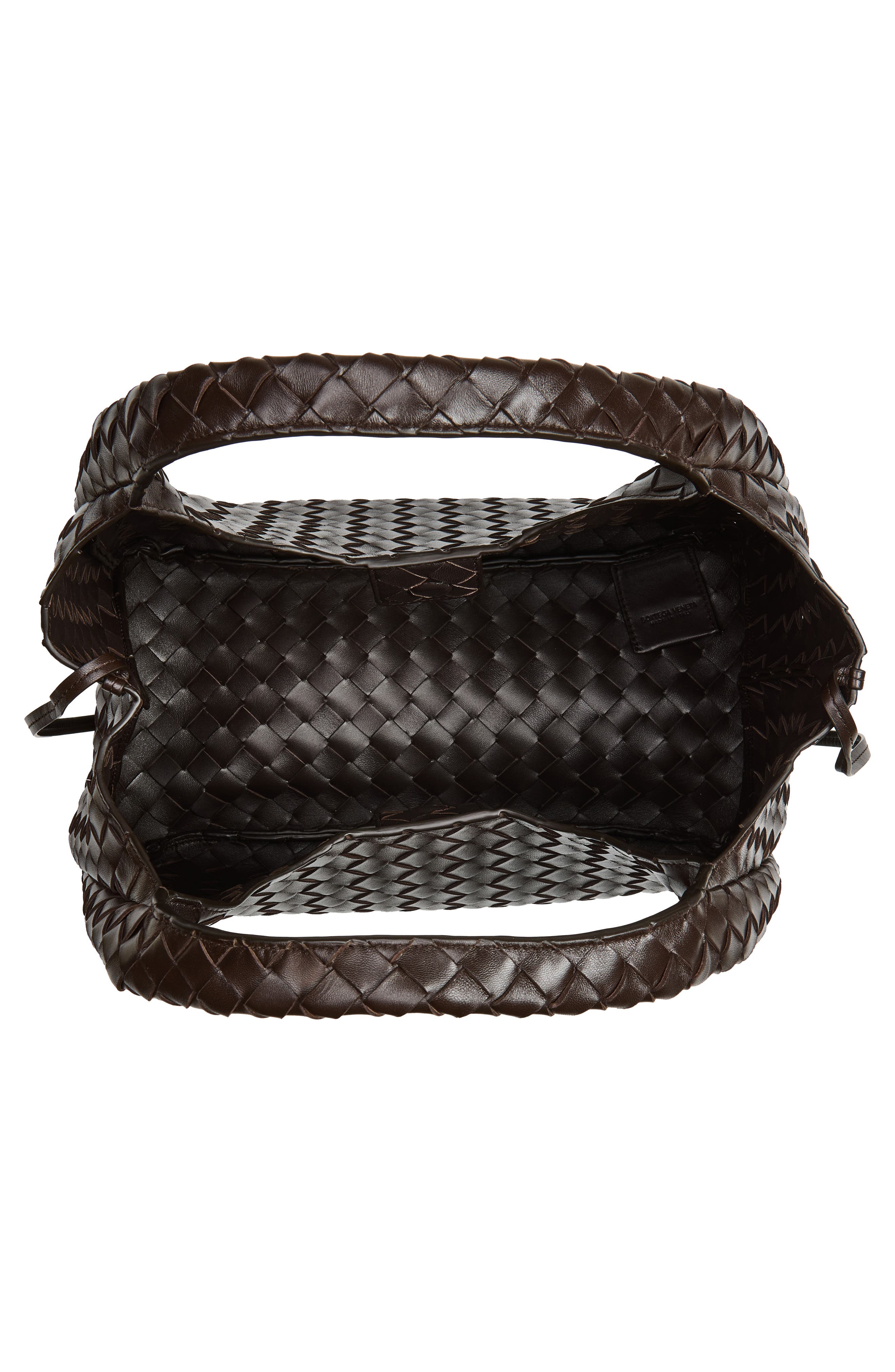 Bottega Veneta Campana Intrecciato Leather Shoulder Bag, Alternate, color, 2190 Fondant-M Brass