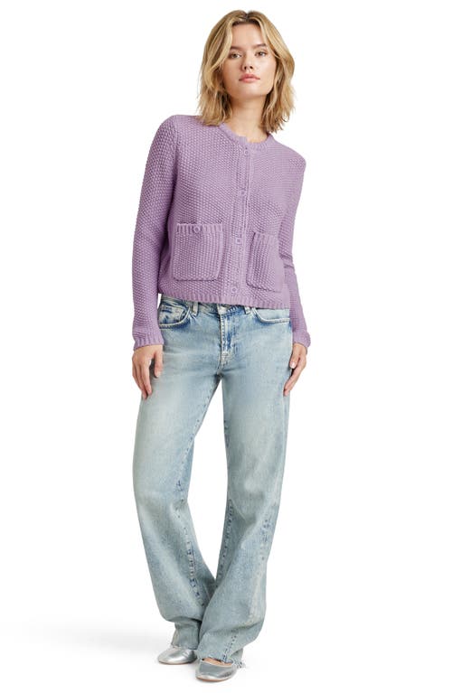 Splendid Andrea Crop Cardigan In Lilac