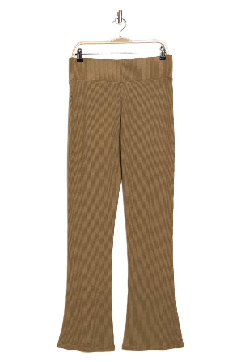 The Knit Rib Flare Pants, Alternate, color, KHAKI