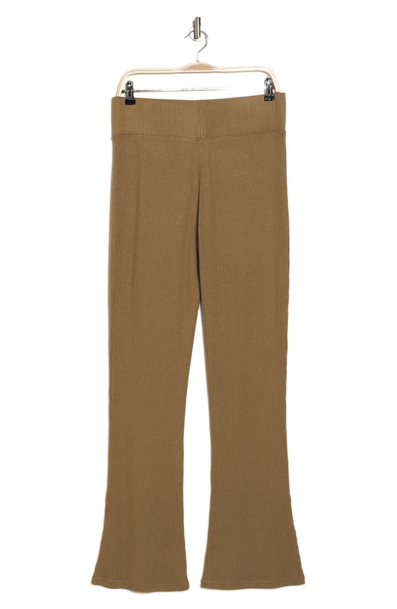rag & bone The Knit Rib Flare Pants, Alternate, color, Khaki