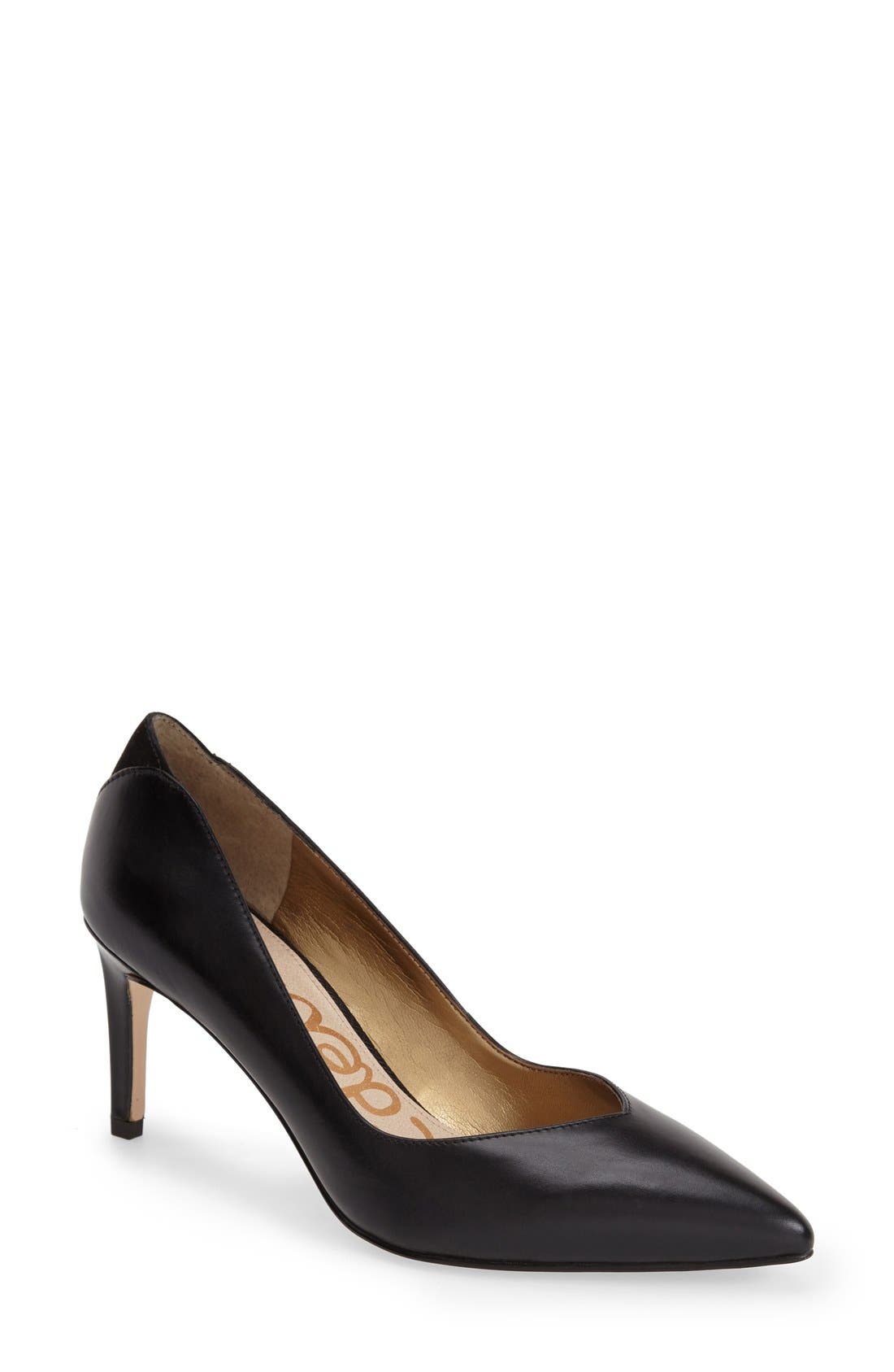 'Orella' Pump, Main, color, BLACK CALF LEATHER